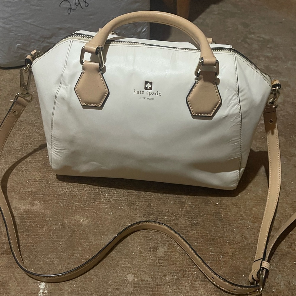 Kate Spade Cream and Tan Satchel